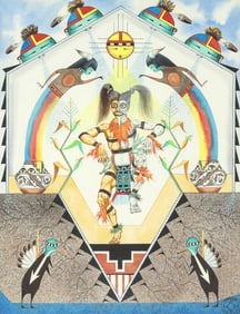 Marcellus Medina, Untitled (Koshare Dancer with Yei)