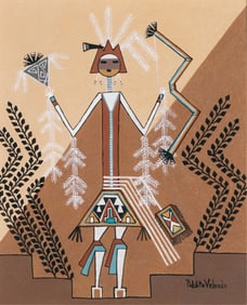 Pablita [Tse Tsan] Velarde, Sandpainting, ca. 1965 - 1970