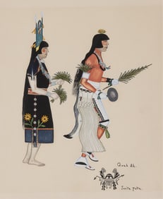 Tonita Vigil [Quah Ah] Peña, Untitled (Two Dancers)
