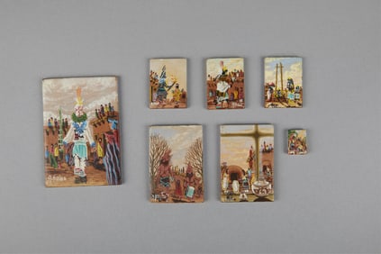 Alvin Haloo, Group of Seven Miniature Paintings