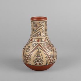 Margaret + Luther Gutierrez, Polychrome Vase, ca. 1985