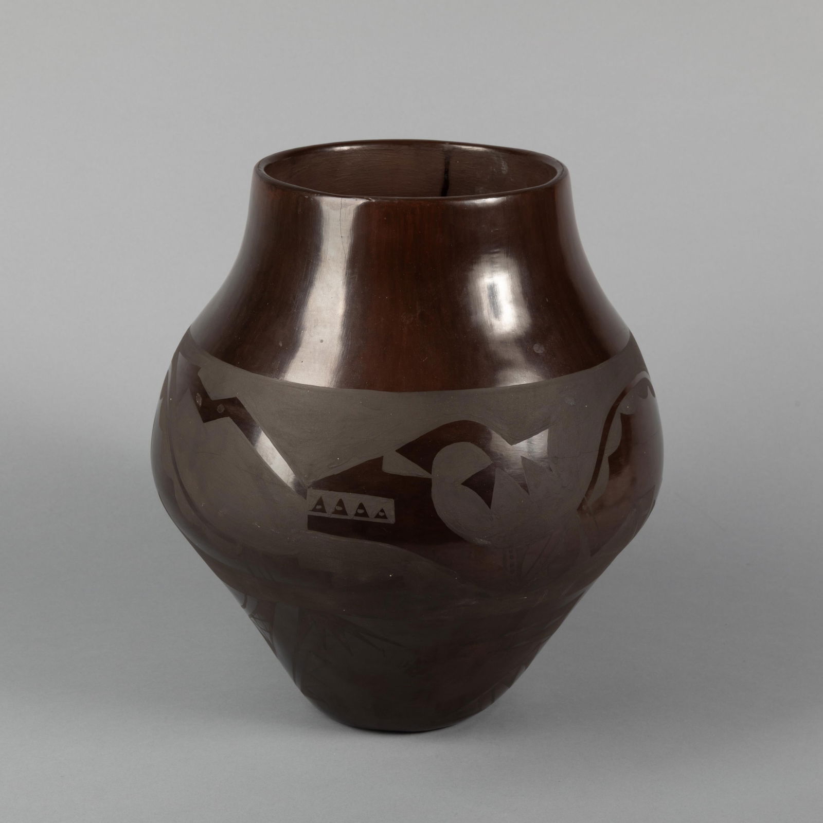 Carmelita Dunlap, Black on Black Pottery Vase (1 of 3)