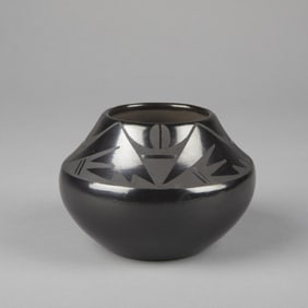 Santana + Adam Martinez, Black on Black Jar, ca. 1980