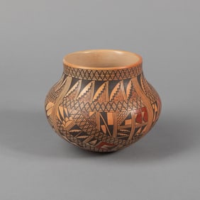 Rondina Huma, Polacca Jar with Polychrome Designs, ca. 1990