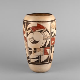 Joy [Second Frog Woman] Navasie, Polychrome Vase, ca. 1955