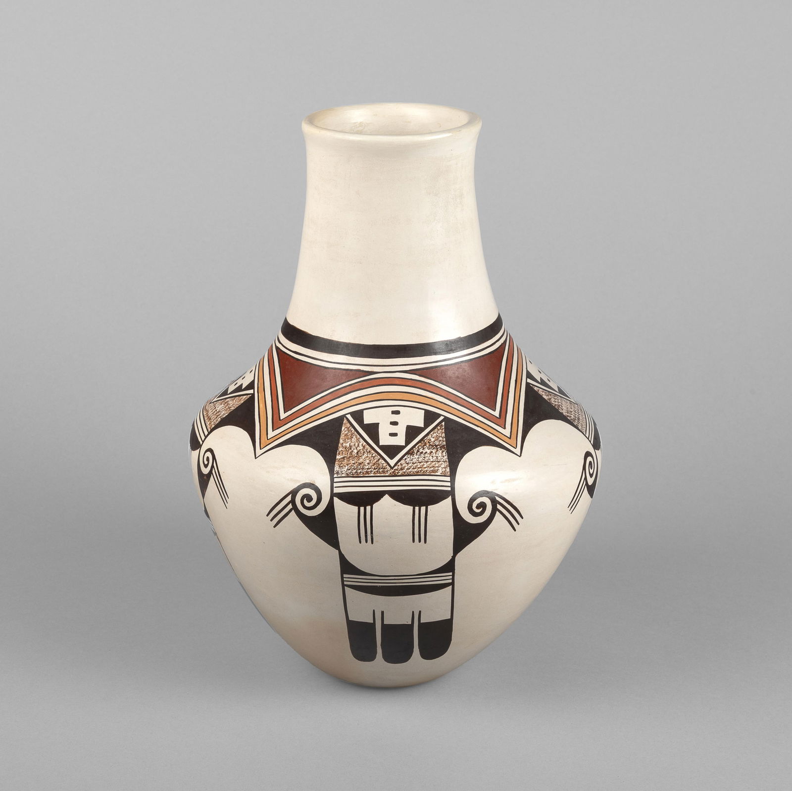 Helen [Feather Woman] Naha, Polychrome Vase, ca. 1975 (1 of 3)