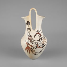Helen [Feather Woman] Naha, Polychrome Wedding Vase, ca. 1975