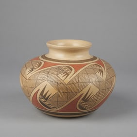 Fannie Nampeyo, Polychrome Migration Pattern Jar, ca. 1975