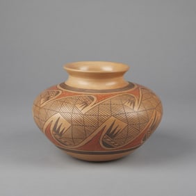 Fannie Nampeyo, Polychrome Pot with Migration Pattern, ca. 1975