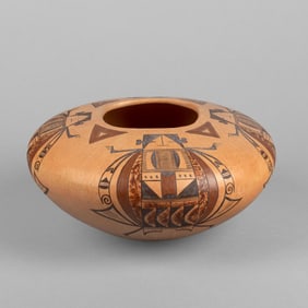 Jean Sahme Nampeyo, Pot with Four Polychrome Figures, ca. 1990