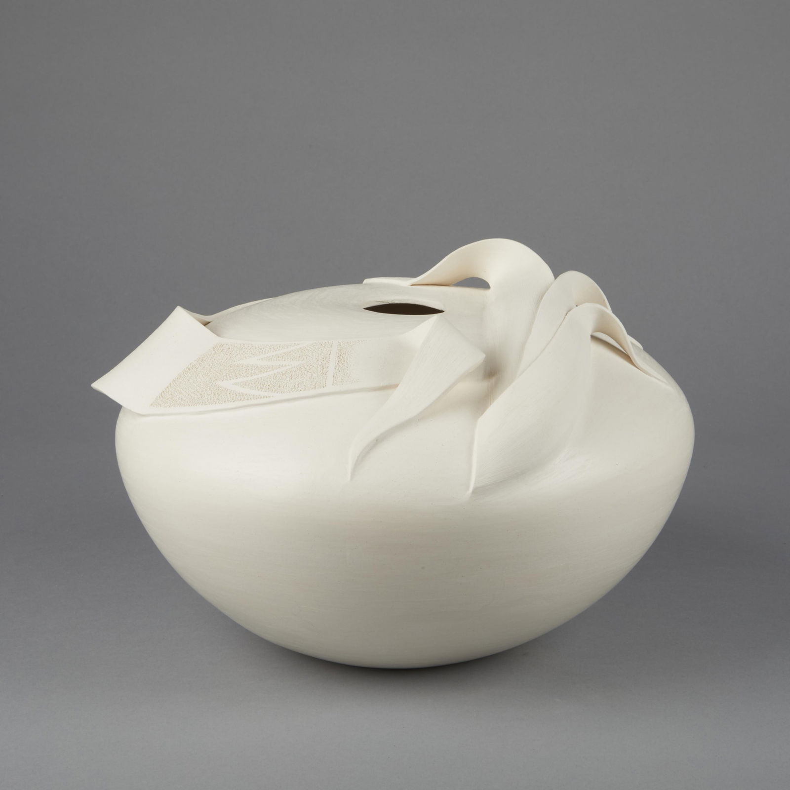 Wilfred Garcia, Seed Pot with Corn Design, ca. 1990