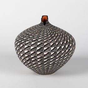Sandra Victorino, Small Neck Jar with Stepped Rim and Fine Line Design