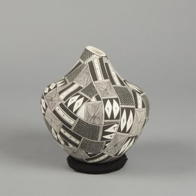 June Pino-Cheromiah, Asymmetrical Fine-Line Vase