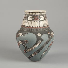 Tavo Silviera + Mirna Hernández, Shouldered Vase with Polychrome Designs