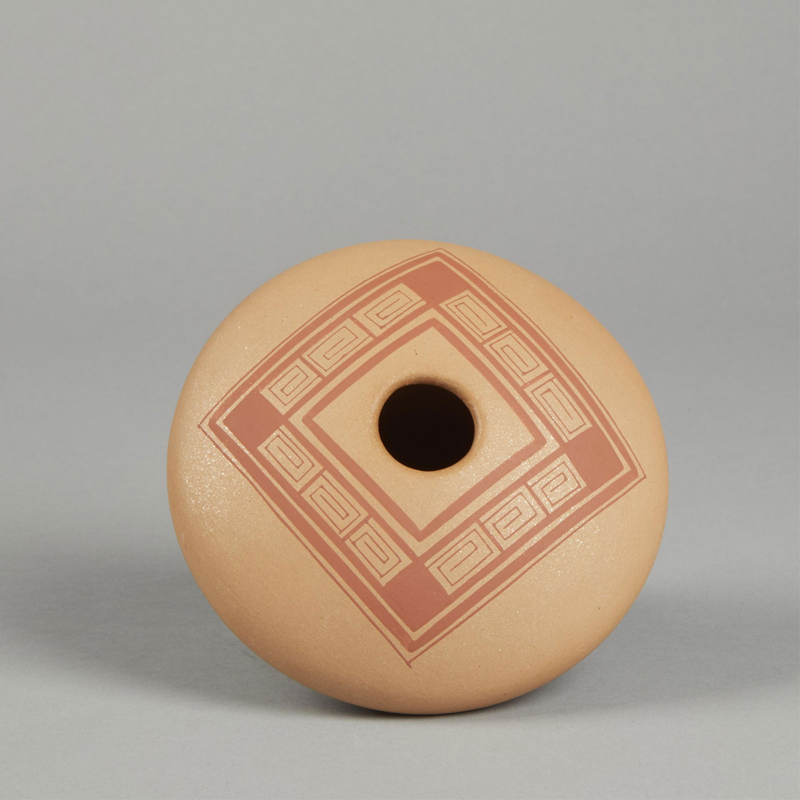 Lonnie Vigil, Micaceous Pot with Geometric Design, ca. 1975 (1 of 4)