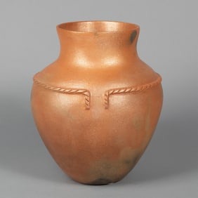 Sheldon Nunez-Velarde, Micaceous Jar with Sculpted Rope Band