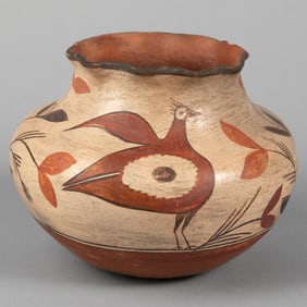 Zia, Polychrome Pot with Bird Designs, ca. 1895