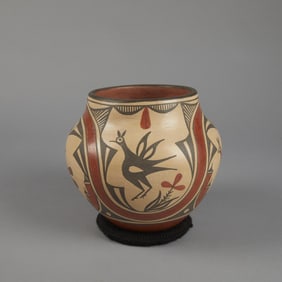 Sofia Medina, Polychrome Pot with Bird Designs
