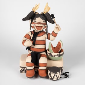 Kathleen Wall, Polychrome Koshare Clown, ca. 1995
