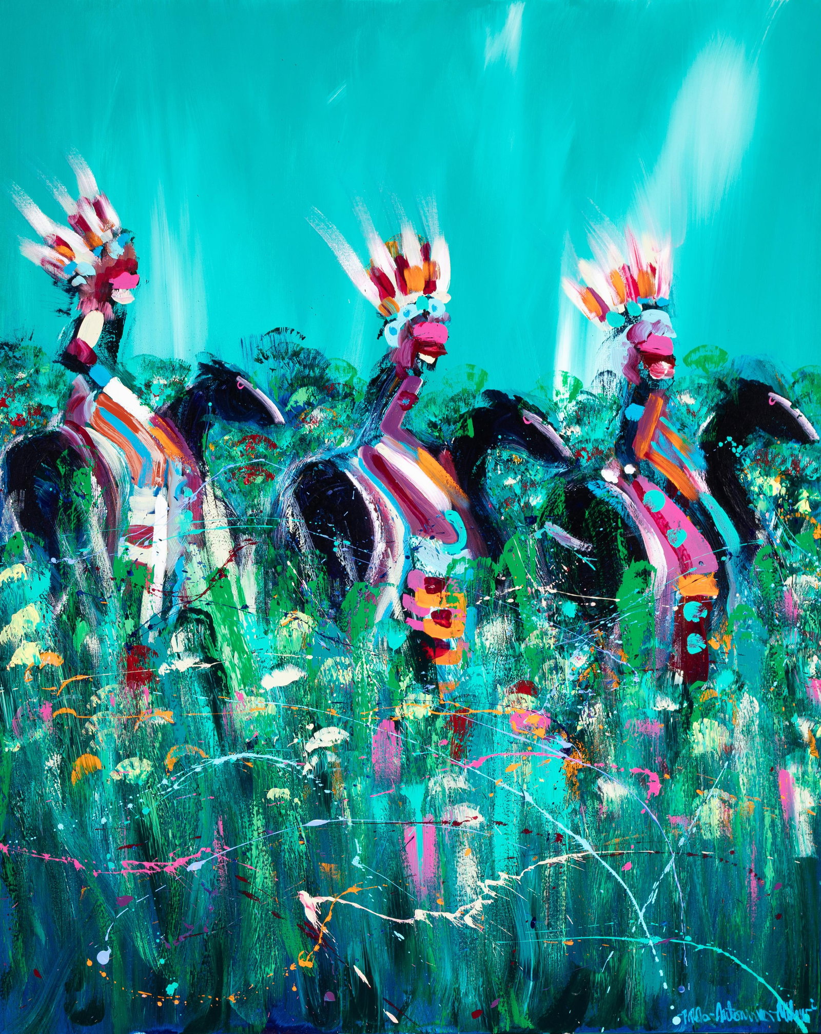 Pablo Antonio Milan, Untitled (Three Riders) (1 of 1)