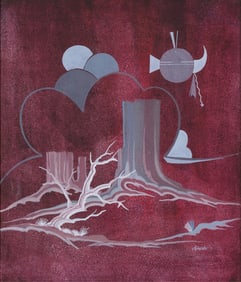 David Chethlahe Paladin, Untitled (Forest Scene), ca. 1975