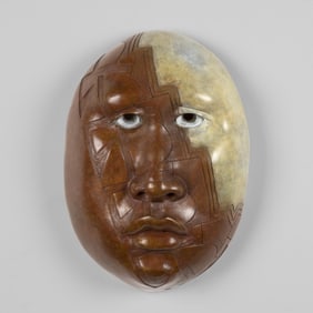 Roxanne Swentzell, Untitled (Two-Toned Mask)