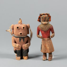 Hopi, Group of Two Katsinam, ca. 1925 + 1935 - 1945