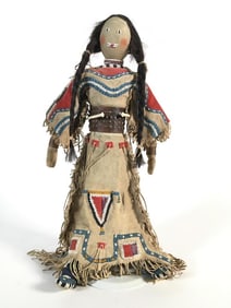 Apache, Beaded Doll with Stand, ca. 1900