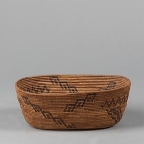 Yokuts/Mono, Polychrome Basket, ca. 1925