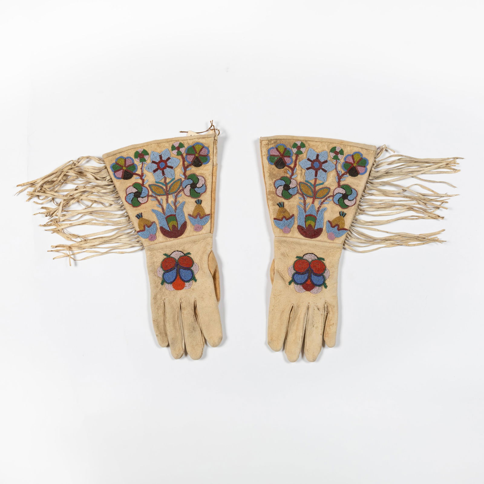 Plateau, Leather Beaded Gloves, ca. 1920 (1 of 2)