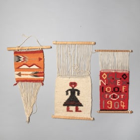 Diné (Navajo), Group of Three Samplers, ca. 1930