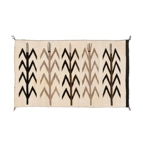 Diné (Navajo), Cornstalk Pictorial Rug, ca. 1940
