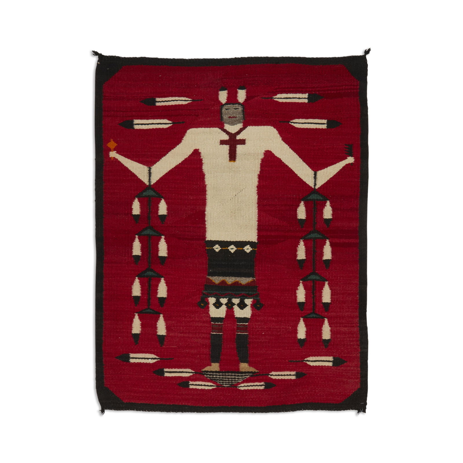 Diné (Navajo), Yei Pictorial Rug, ca. 1930 (1 of 2)