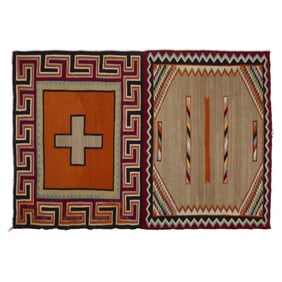 Diné (Navajo), Double Saddle Blanket, ca. 1925