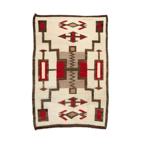 Diné (Navajo), Storm Pattern Rug, ca. 1925
