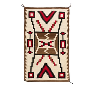 Diné (Navajo), Storm Pattern Rug, ca. 1940