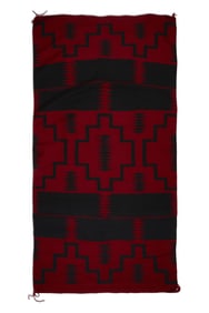 Edith Tahe, Red and Black Banded Revival Pattern Rug