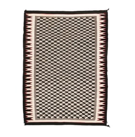 Diné (Navajo), Optical Rug, ca. 1950