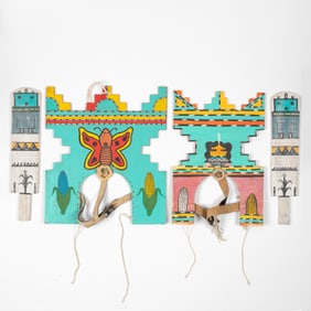 Hopi, Two Tabletas with Dance Wands, ca. 1975