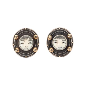 Denise Wallace, Circular Male/Female Earrings
