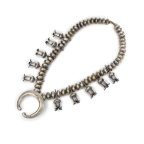 Diné (Navajo), Squash Blossom Necklace, ca. 1955