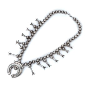 Diné (Navajo), Squash Blossom Necklace, ca. 1925