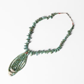 Turquoise Necklace with Jaclas, ca. 1935