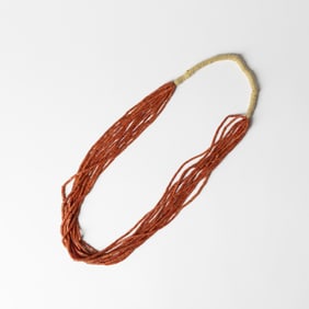 Pueblo, Eleven Strand Coral Necklace, ca. 1955