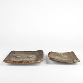 Randy Johnston, Pair of Square Tile Platters