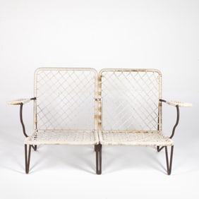 W. R. Dallas, Vintage Two-Piece Loveseat with Rope Foundation, ca. 1955
