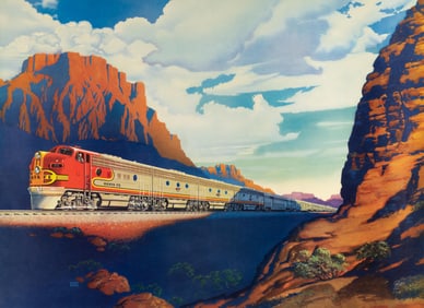 Victor Beals, Santa Fe Railroad Poster, ca. 1950