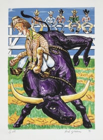 Red Grooms, Untitled (Rodeo), 1991
