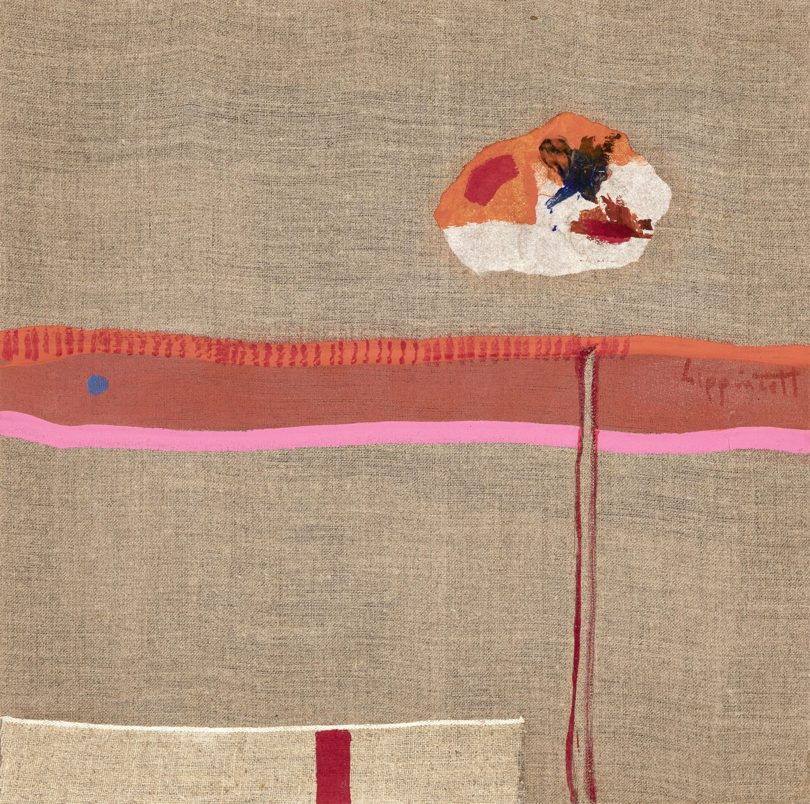 Janet Lippincott, Untitled (Pink on Linen) (1 of 3)