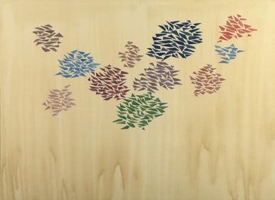 Robert Goodnough, Clusters on Yellow, 1975 - 1976